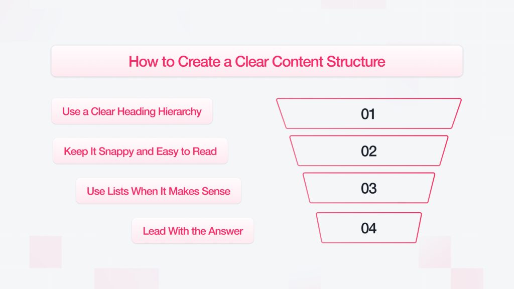 How to Create a clear content structure
