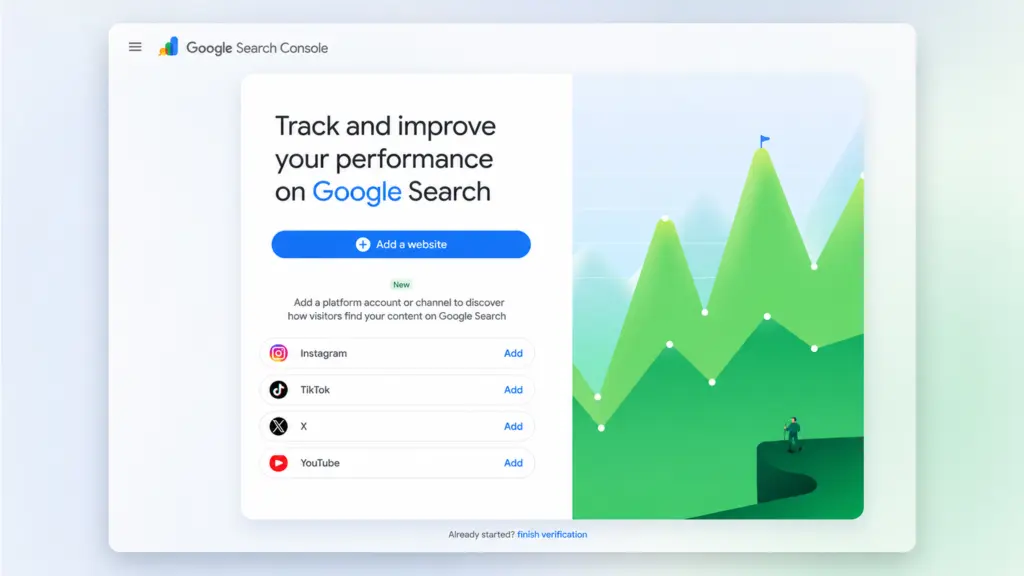 google search console instagram